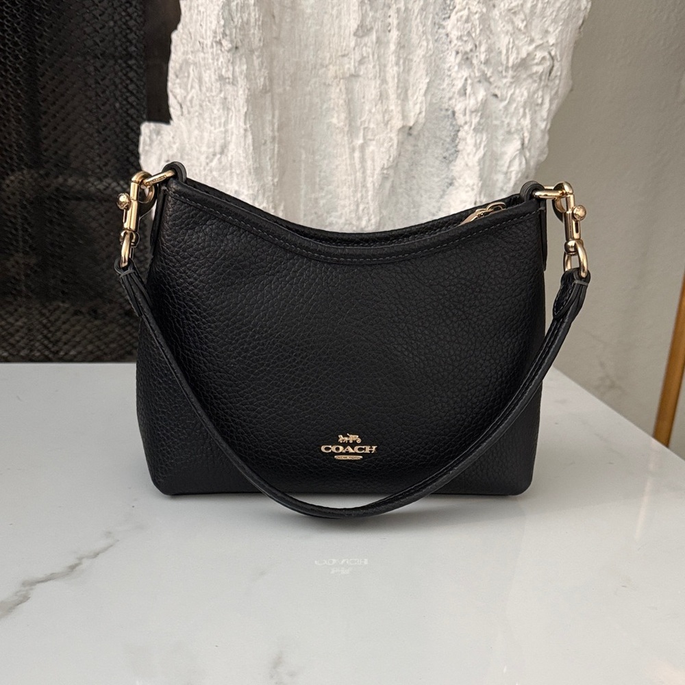 Coach Black Leather Small Laurel Shoulder Women's Bag